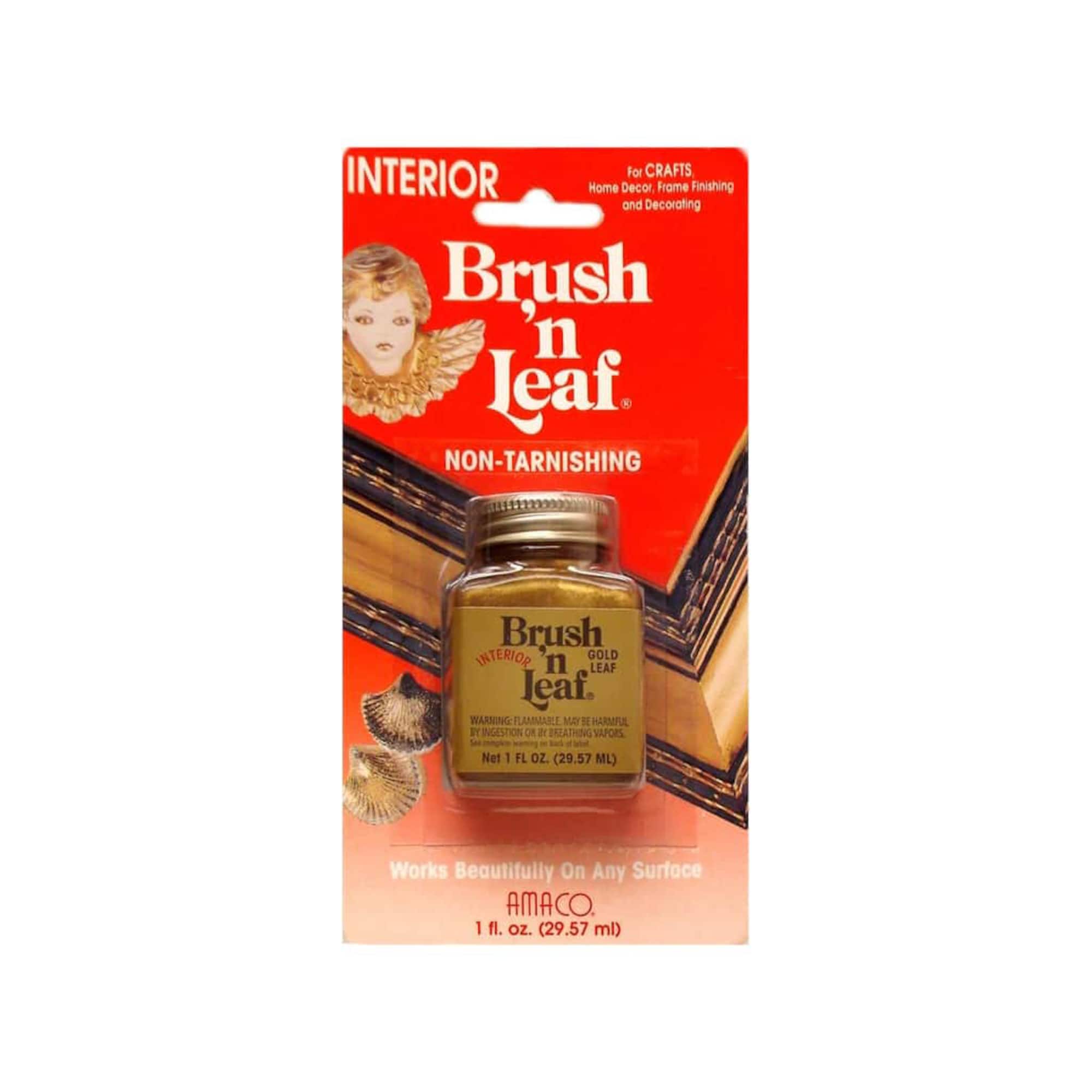 6 Pack: Amaco Brush 'n Leaf® Metallic Gold Leaf Interior Paint